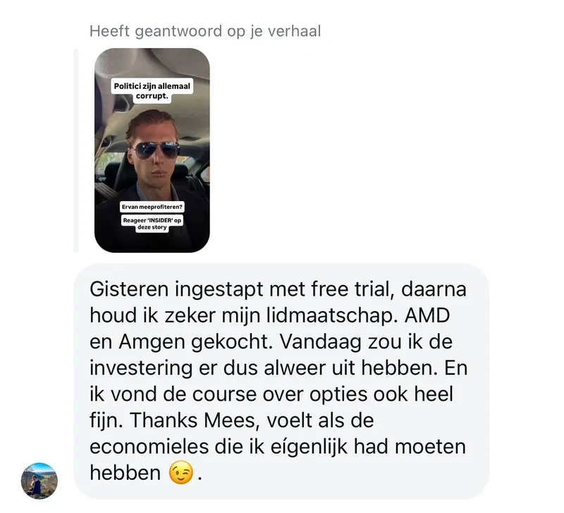 Reactie van een lid op een story: AMD en Amgen gekocht, met dank aan Mees